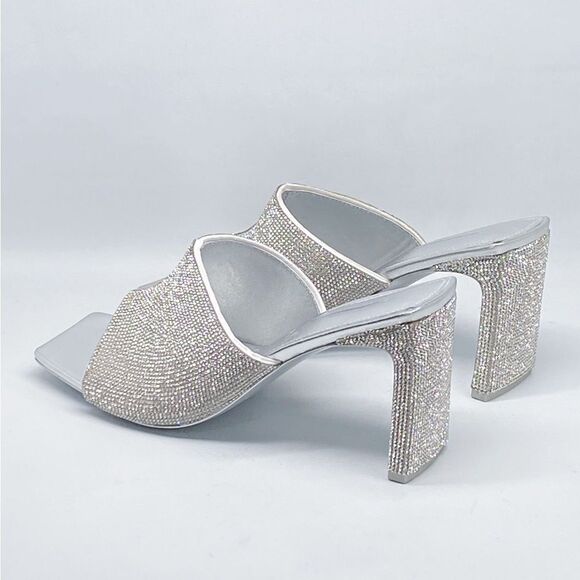 SIMKHAI Asia 90MM Crystal-Embellished Leather Mules size 41 - Picture 11 of 16